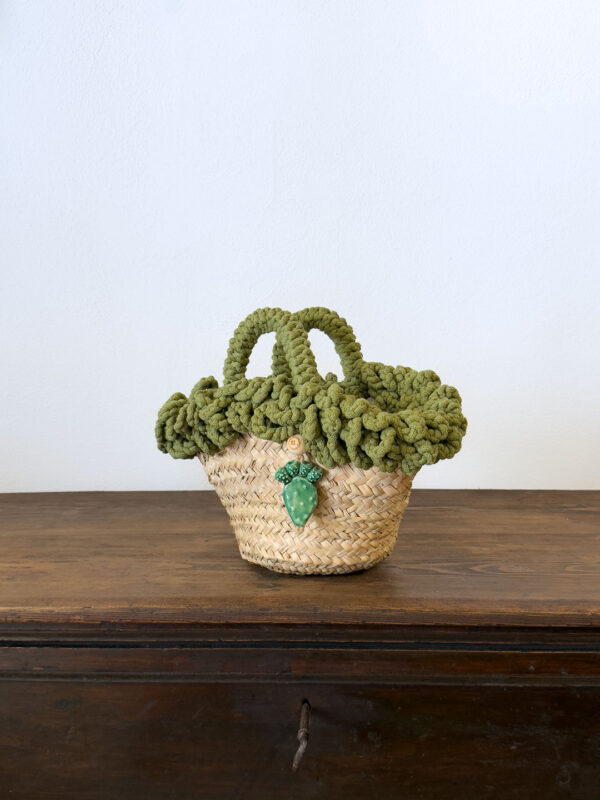 COFFA RICCIA VERDE PALA - PICCOLA - immagine 2