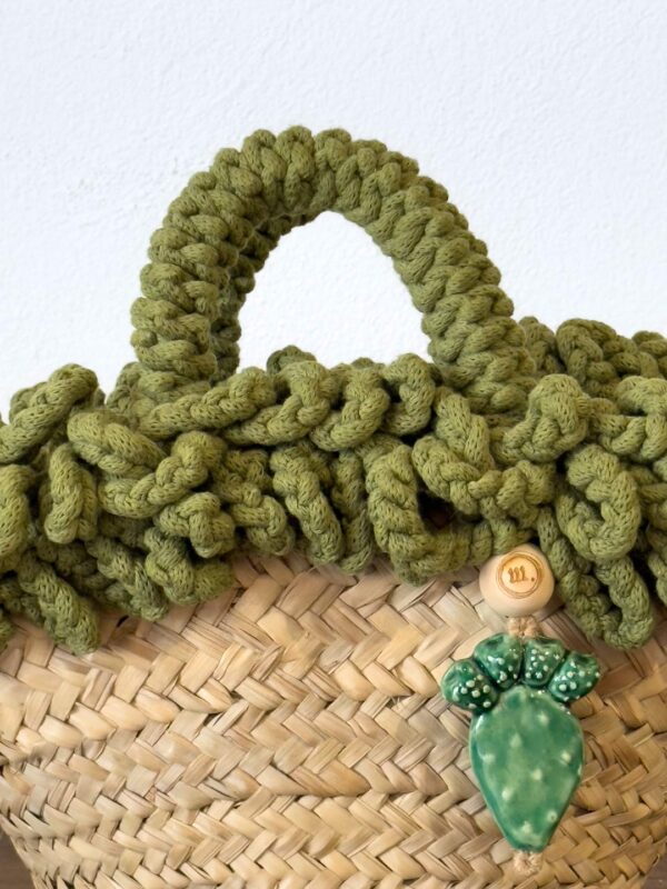 COFFA RICCIA VERDE PALA - PICCOLA - immagine 4