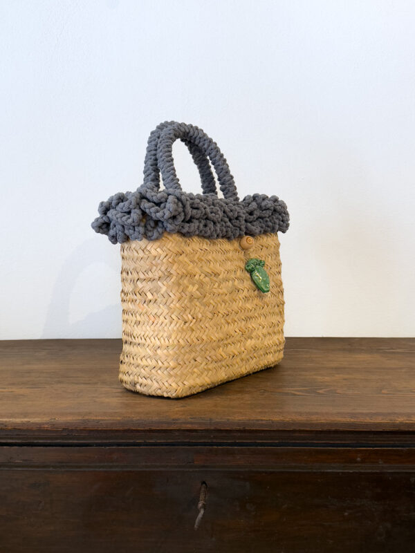 SHOPPER RICCIA DENIM PALA - immagine 3