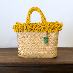 SHOPPER RICCIA GIALLA PALA