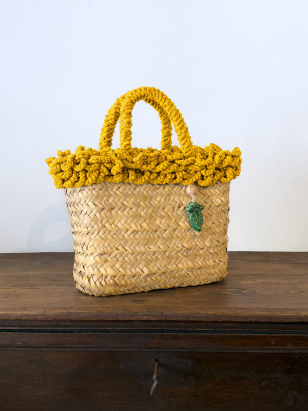 SHOPPER RICCIA GIALLA PALA - immagine 3