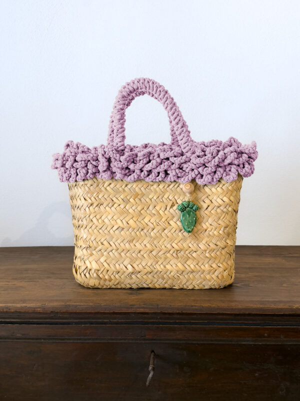 SHOPPER RICCIA LILLA PALA