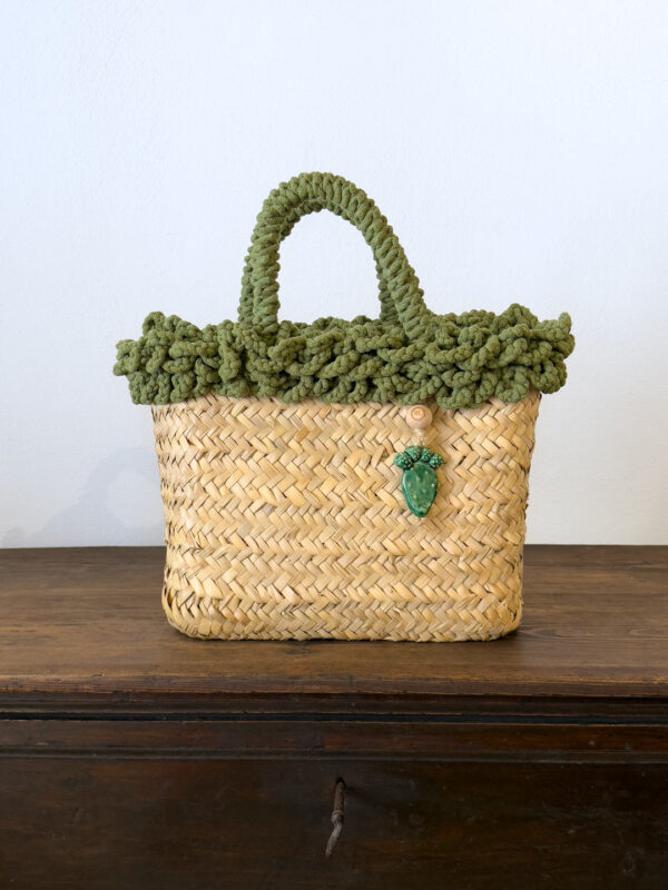 SHOPPER RICCIA VERDE PALA