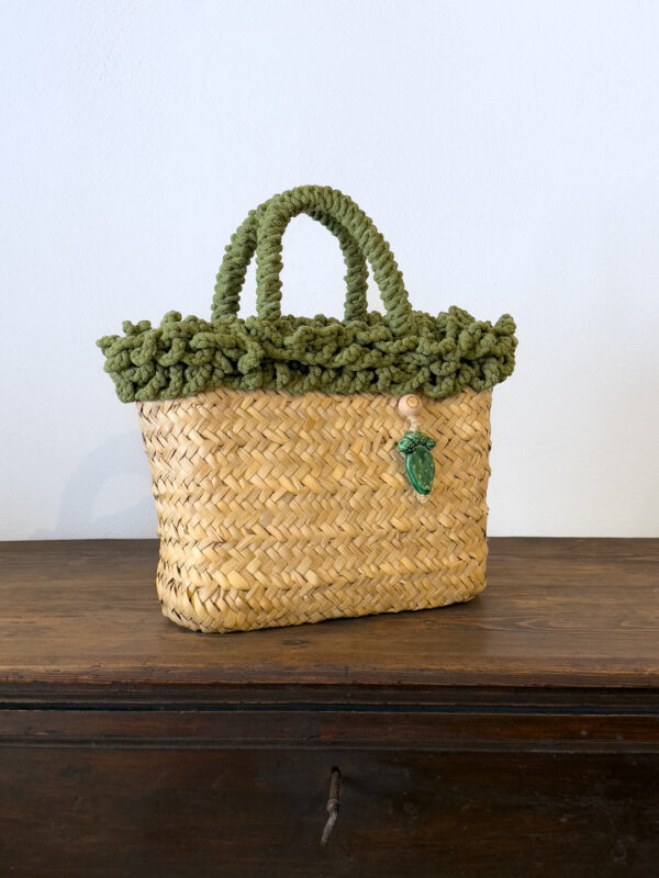 SHOPPER RICCIA VERDE PALA - immagine 3