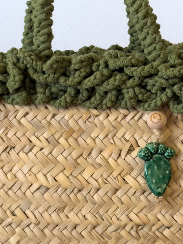 SHOPPER RICCIA VERDE PALA - immagine 4