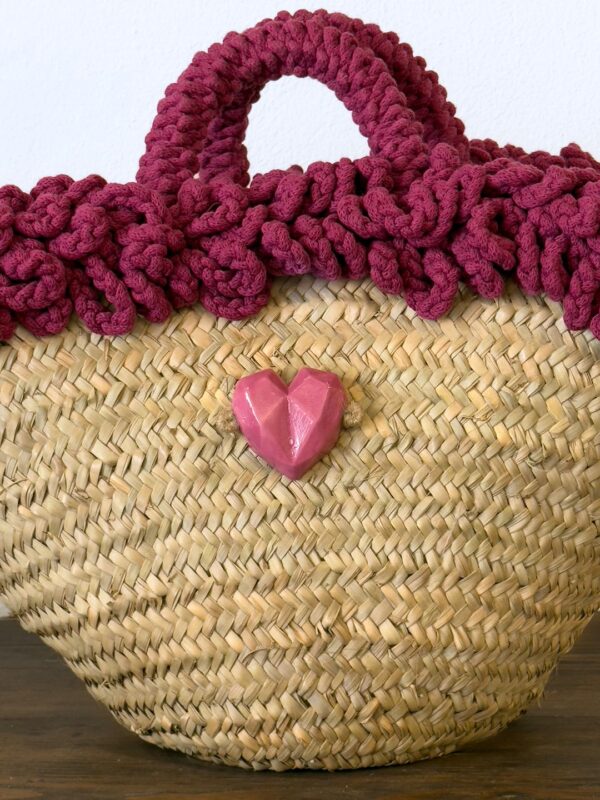 COFFA RICCIA CILIEGIA CUORE - GRANDE - immagine 4