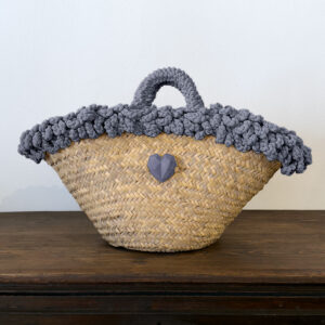 COFFA RICCIA DENIM CUORE - GRANDE