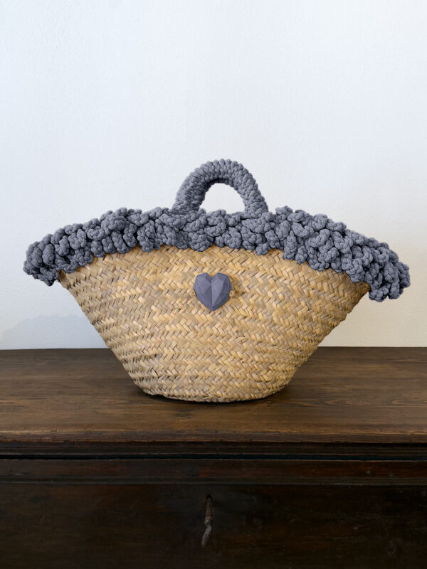 COFFA RICCIA DENIM CUORE - GRANDE