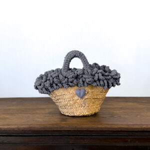 COFFA RICCIA DENIM CUORE - PICCOLA