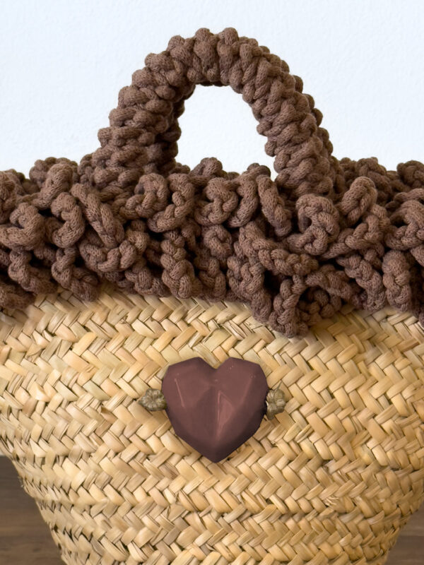 COFFA RICCIA MARRONE CUORE - MEDIA - immagine 4