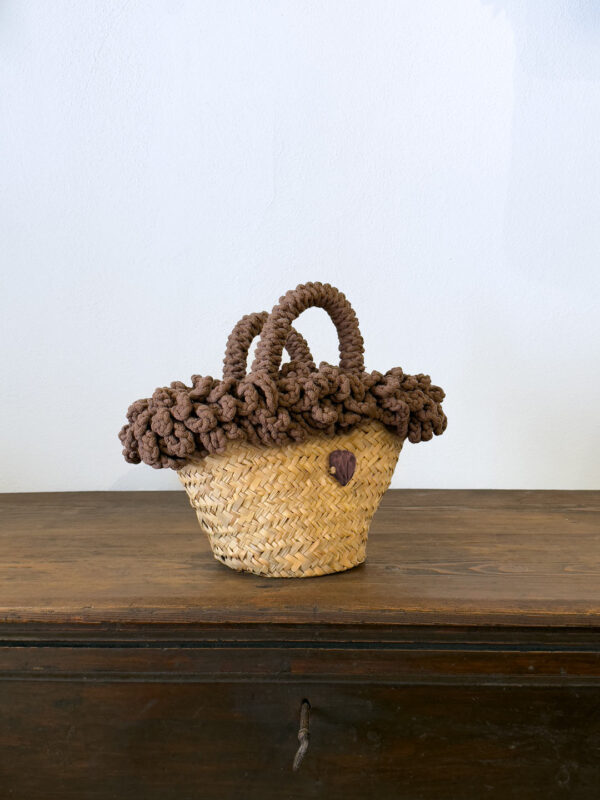 COFFA RICCIA MARRONE CUORE - PICCOLA - immagine 3
