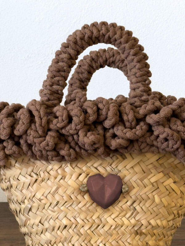 COFFA RICCIA MARRONE CUORE - PICCOLA - immagine 4