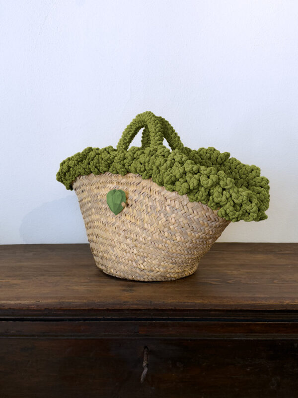 COFFA RICCIA VERDE CUORE - GRANDE - immagine 2