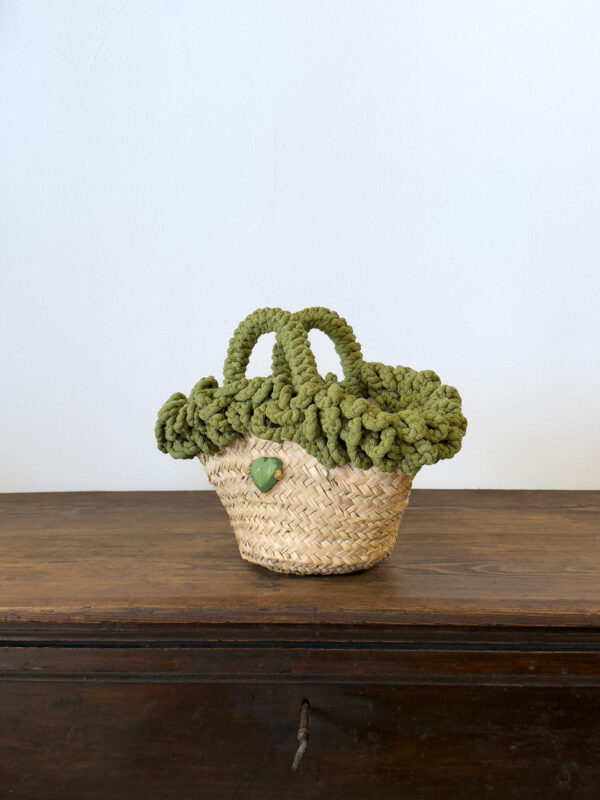 COFFA RICCIA VERDE CUORE - PICCOLA - immagine 2