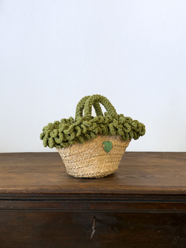 COFFA RICCIA VERDE CUORE - PICCOLA - immagine 3
