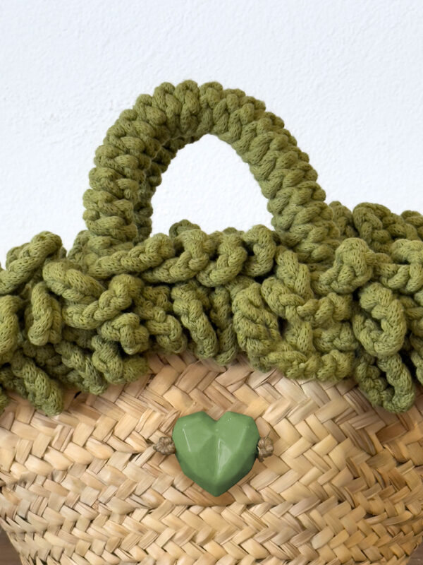 COFFA RICCIA VERDE CUORE - PICCOLA - immagine 4