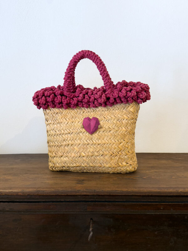 SHOPPER RICCIA CILIEGIA CUORE