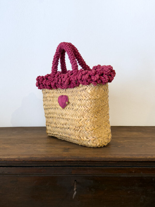 SHOPPER RICCIA CILIEGIA CUORE - immagine 2