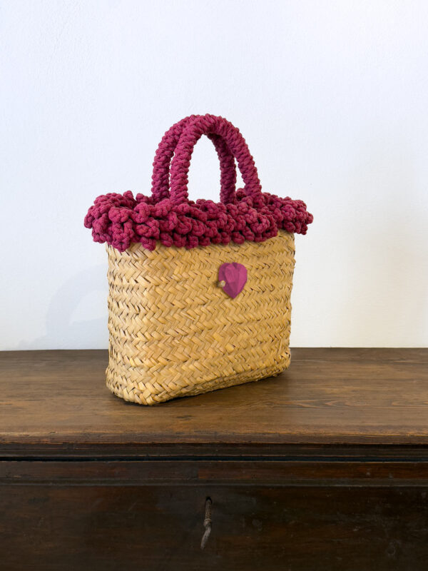 SHOPPER RICCIA CILIEGIA CUORE - immagine 3
