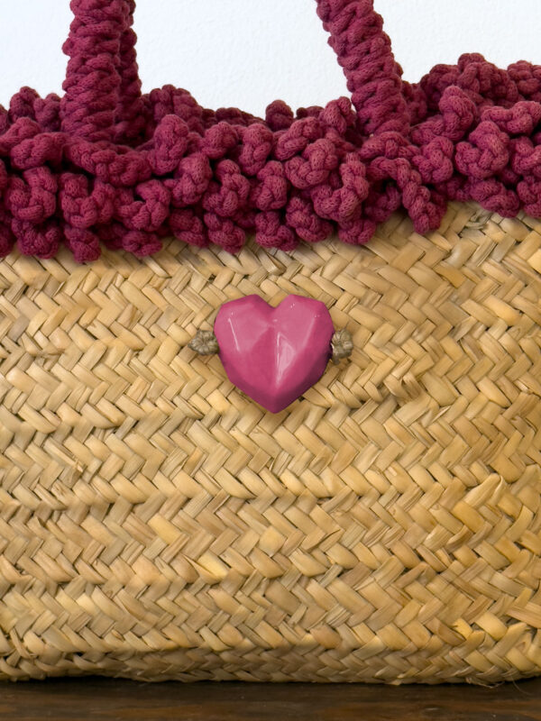 SHOPPER RICCIA CILIEGIA CUORE - immagine 4