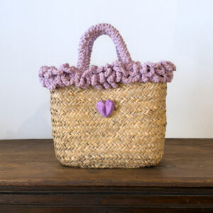 SHOPPER RICCIA LILLA CUORE