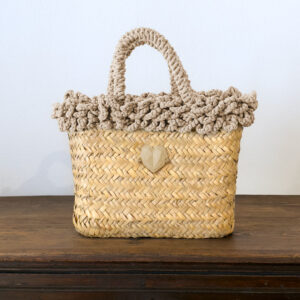 SHOPPER RICCIA PANNA CUORE