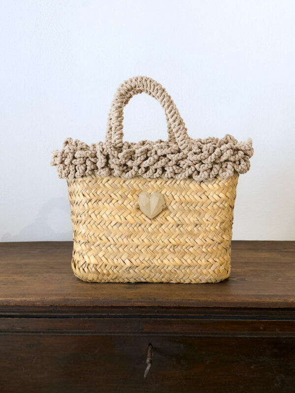 SHOPPER RICCIA PANNA CUORE