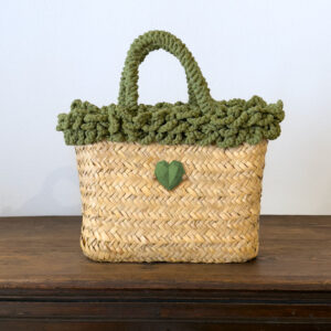 SHOPPER RICCIA VERDE CUORE